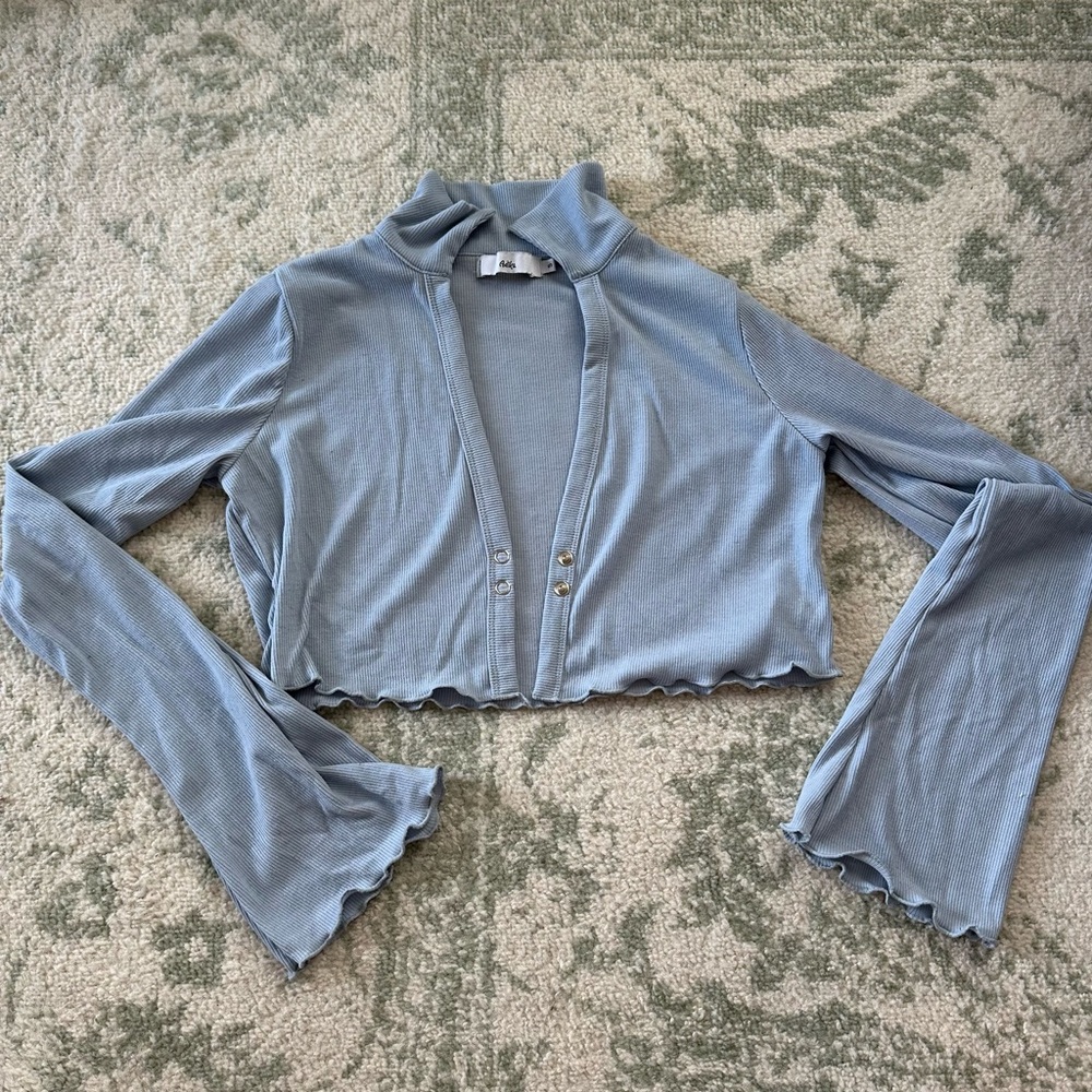 Adika crop top ribbed long sleeve